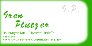 iren plutzer business card